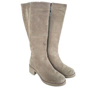 Blondo Tan Suede Women's Waterproof Zip Up Heeled Boots - Size 7.5 M